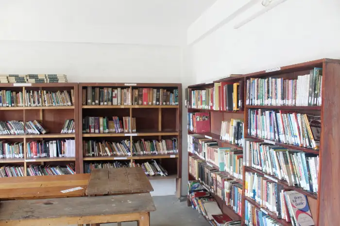 AEBS library reading room and book stacks